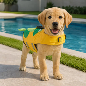 Tamecare Frog Dog Life Jacket | Reflective Buoyant Pet Swimming Vest