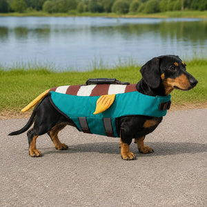 Tamecare Blue Clownfish Dog Life Jacket | Reflective Buoyant Pet Swimming Vest