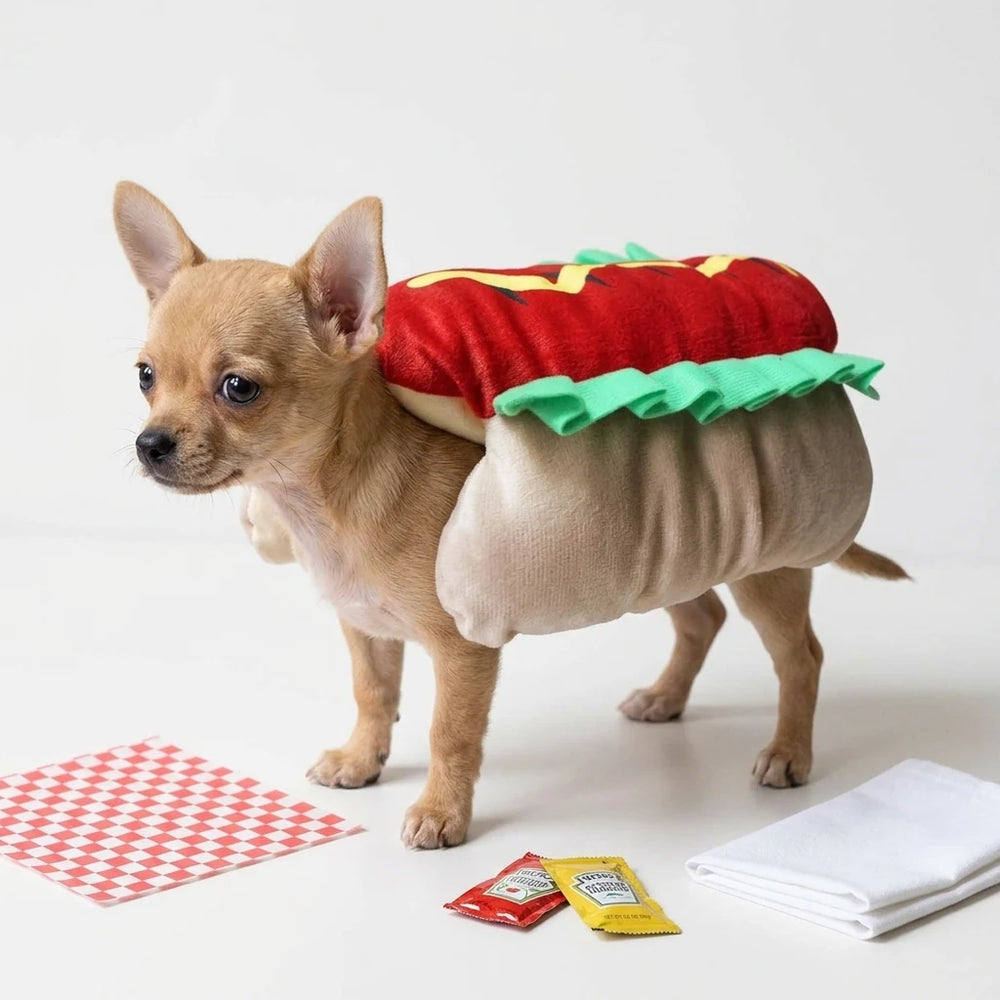 Tamecare Funny Hot Dog Pet Costume