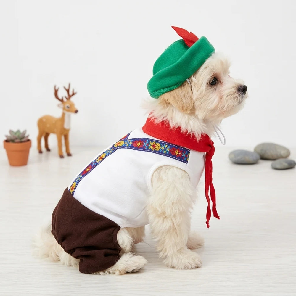 Tamecare Green Pub Waiter Dog Costume Set