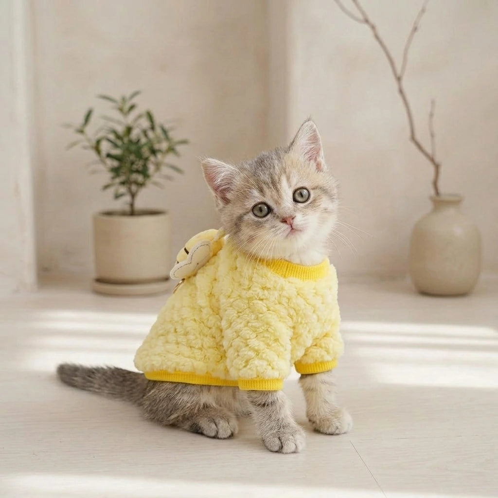 Tamecare Yellow Bee Cat Sweater