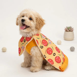 Tamecare Yellow Pizza Party Dog Cape