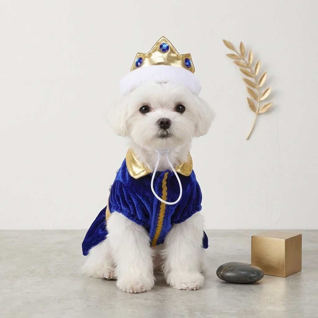 Blue Royal Prince Dog Costume