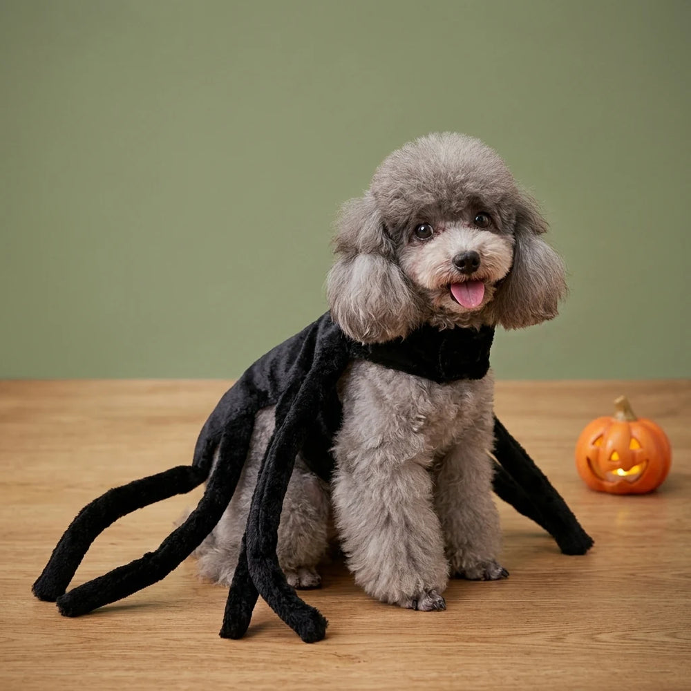 Tamecare Black Spider Halloween Dog Costume