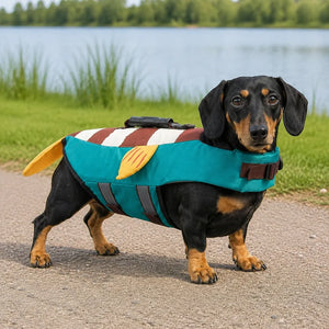 Tamecare Blue Clownfish Dog Life Jacket | Reflective Buoyant Pet Swimming Vest
