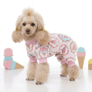 Tamecare Birthday Cake Four-Legged Velour Dog Onesie