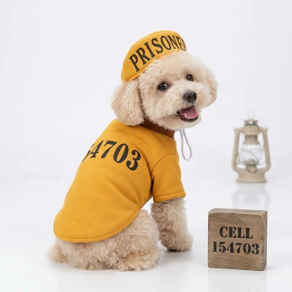 Yellow Prisoner Dog Costume