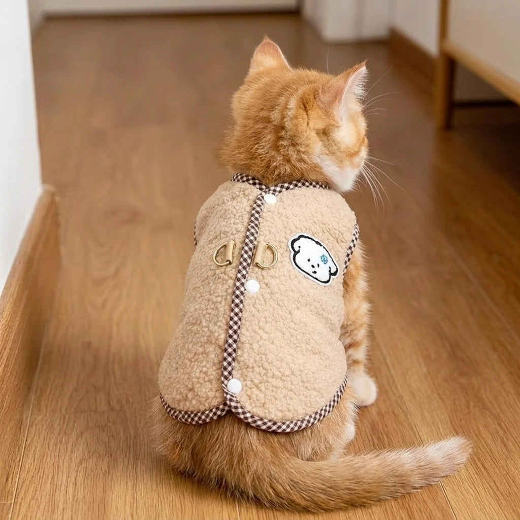 Tamecare Cozy Teddy Bear Cat Vest