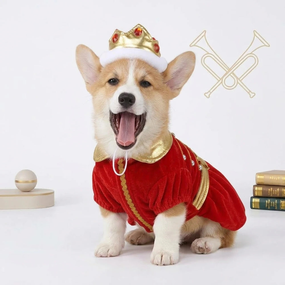 Red Royal King Dog Costume
