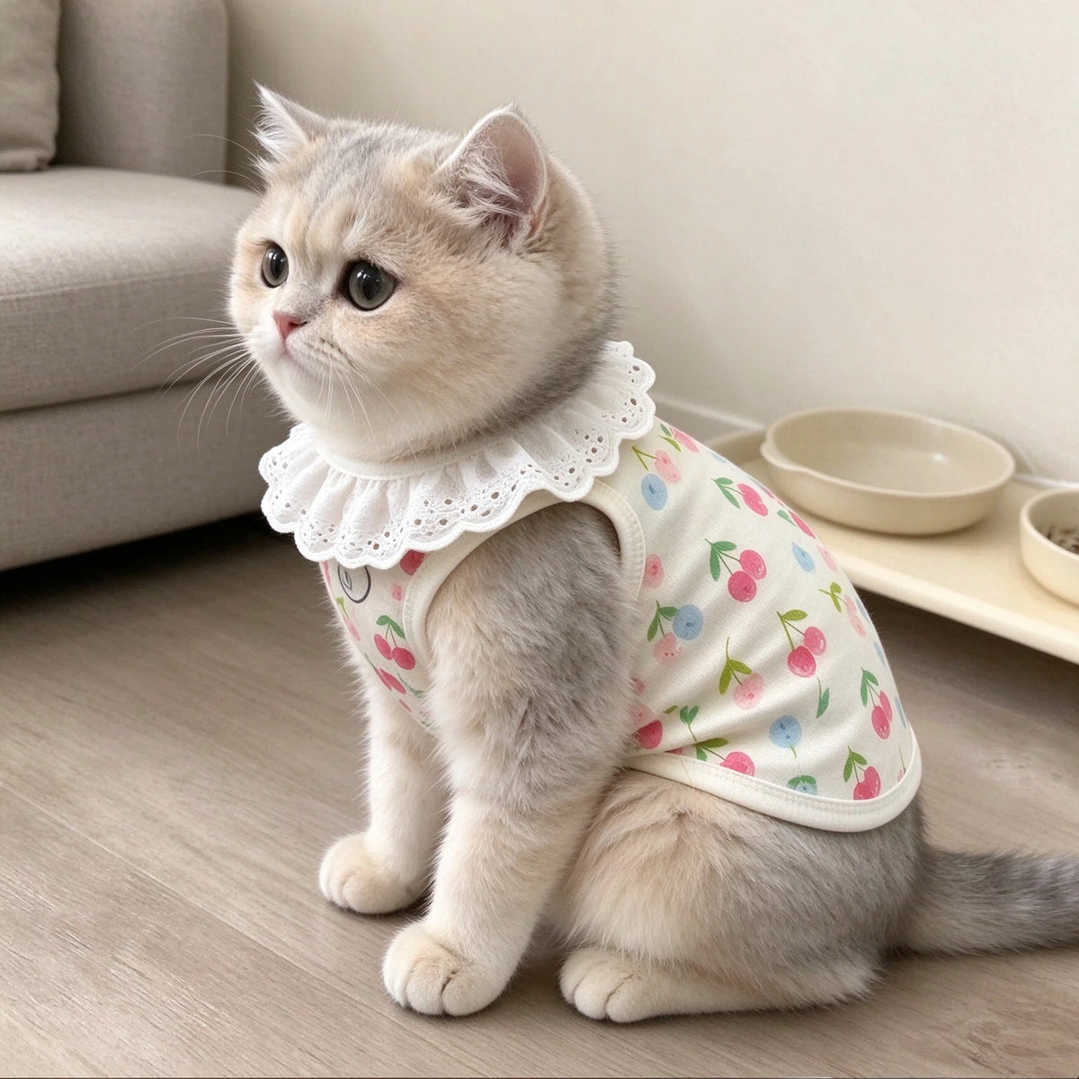 Tamecare Lace Trim Cat Vest