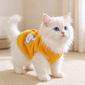 Tamecare Yellow Printed Cat Vest