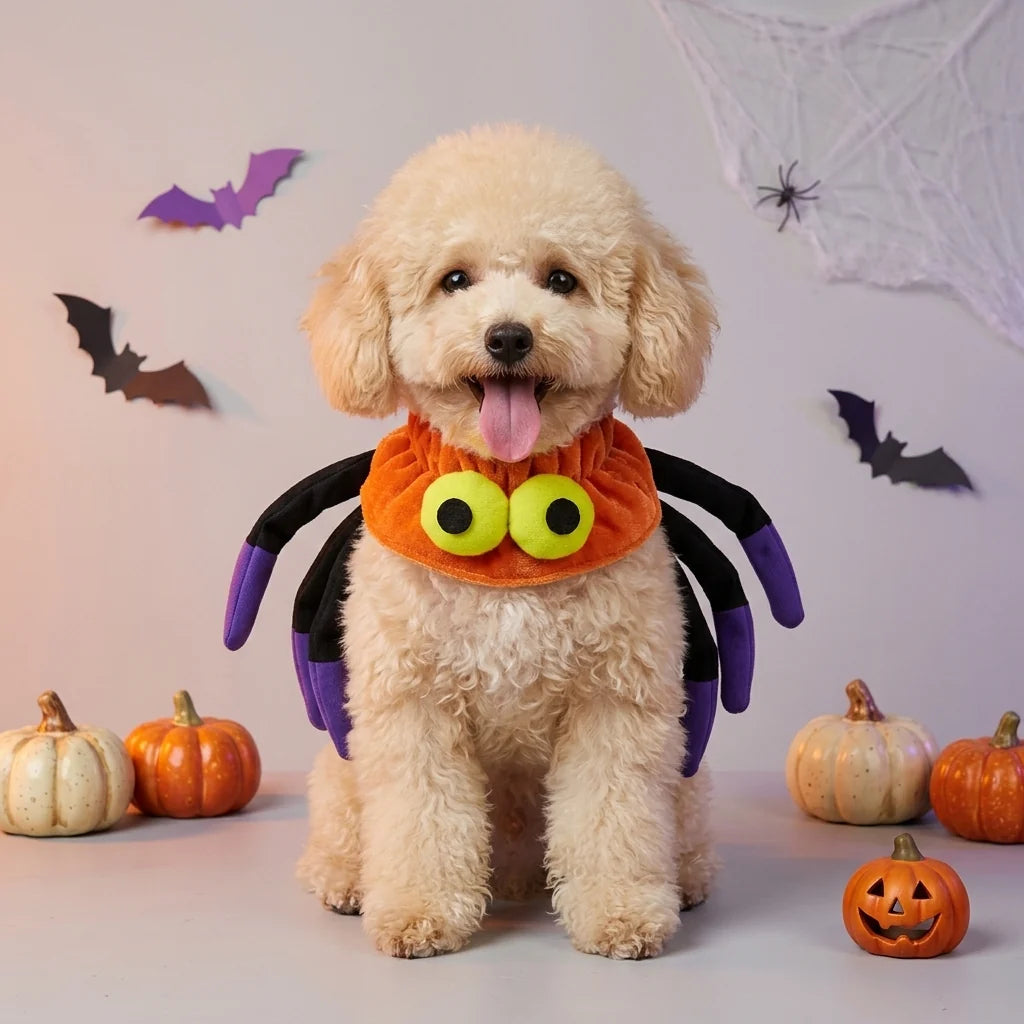 Tamecare Orange Halloween Spider Dog Collar