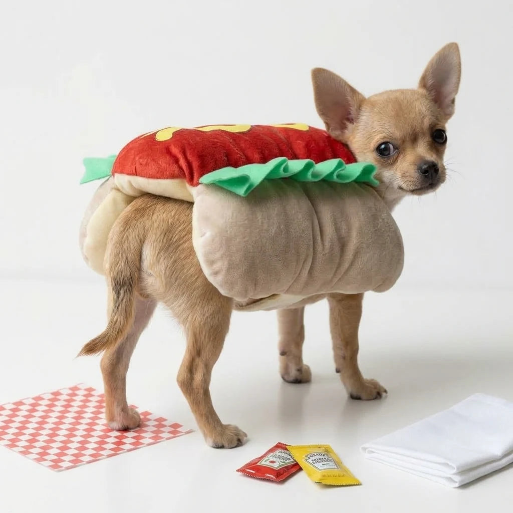 Tamecare Funny Hot Dog Pet Costume