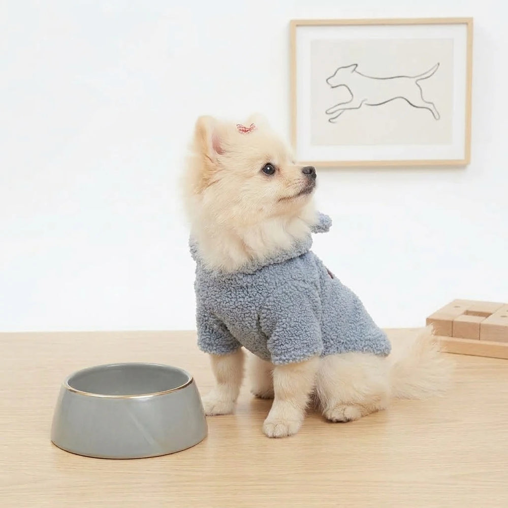 Tamecare Blue Teddy Bear Fleece Dog Hoodie