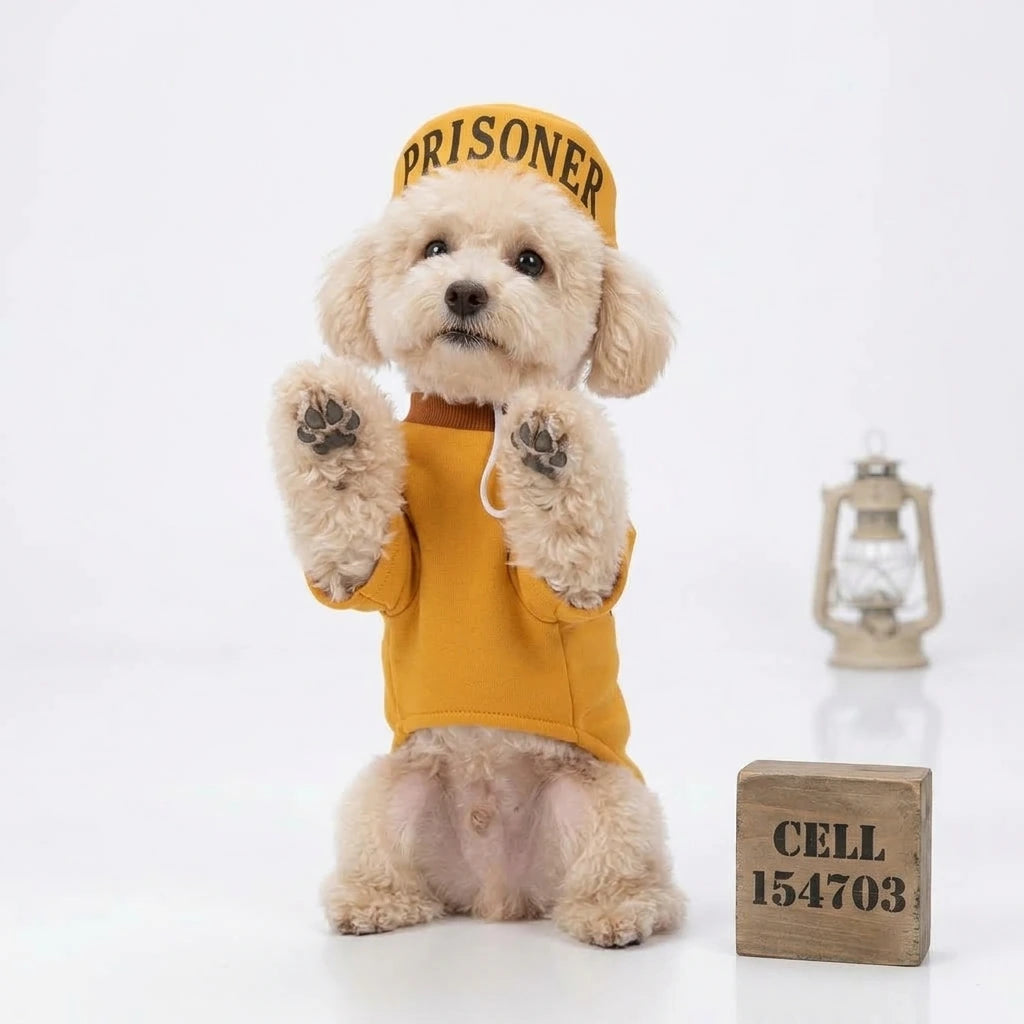 Yellow Prisoner Dog Costume