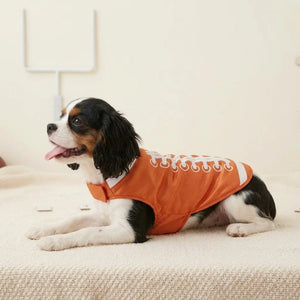 Orange Football Pattern Dog Vest