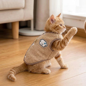 Tamecare Cozy Teddy Bear Cat Vest