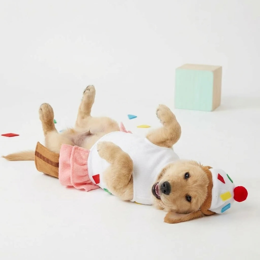Tamecare Red Cupcake Dog Costume Set with Hat