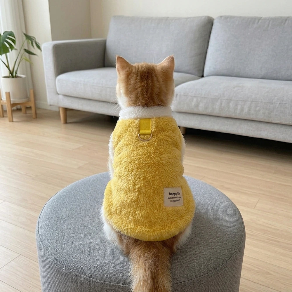 Tamecare Yellow Sherpa Cat Coat