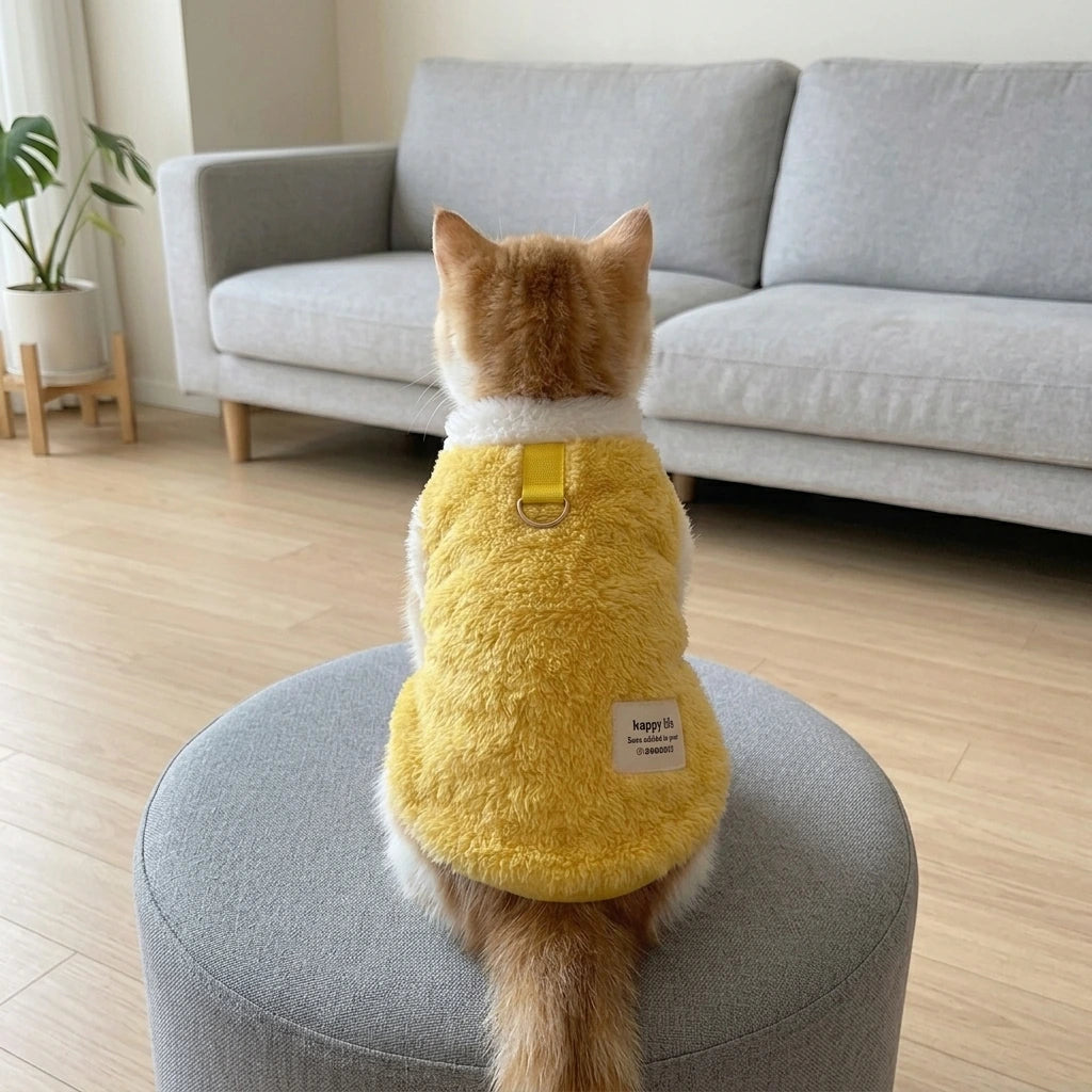Tamecare Yellow Sherpa Cat Coat