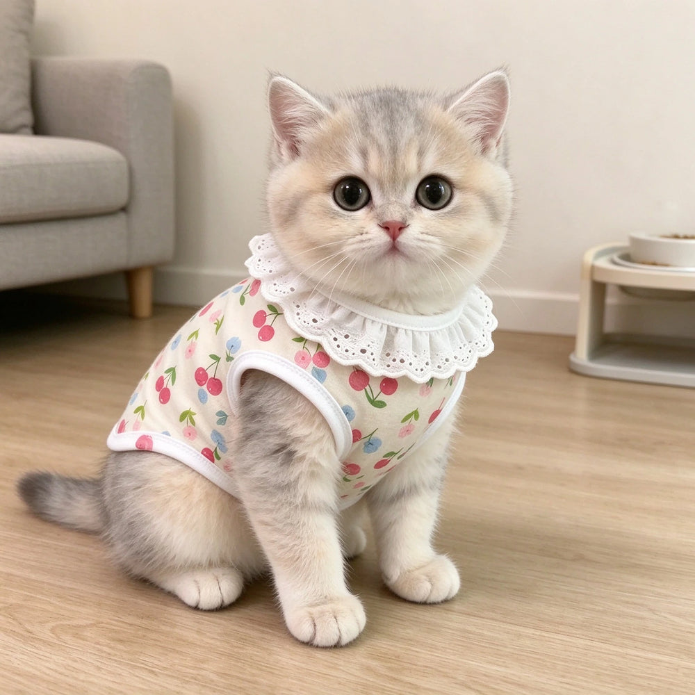 Tamecare Lace Trim Cat Vest