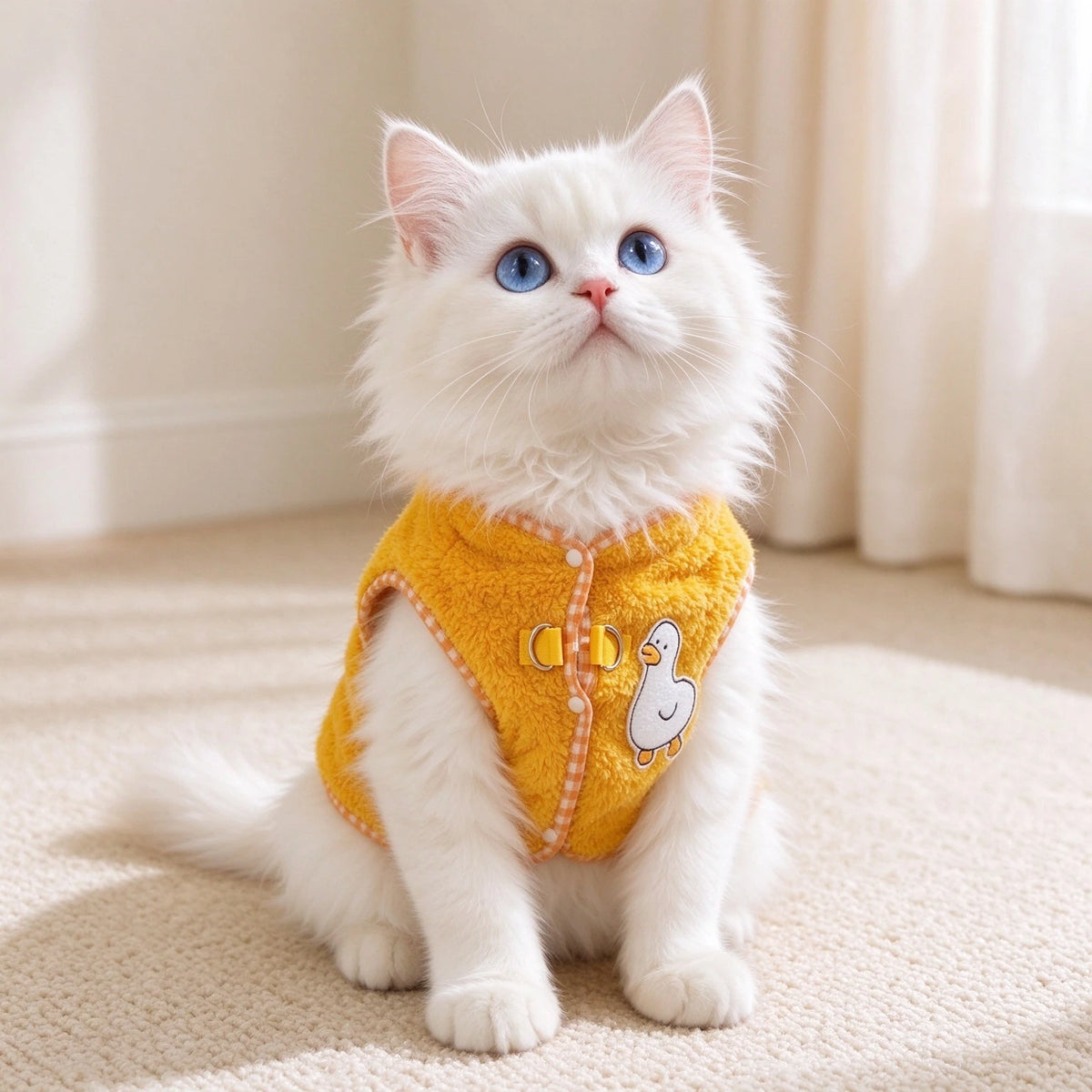 Tamecare Yellow Printed Cat Vest