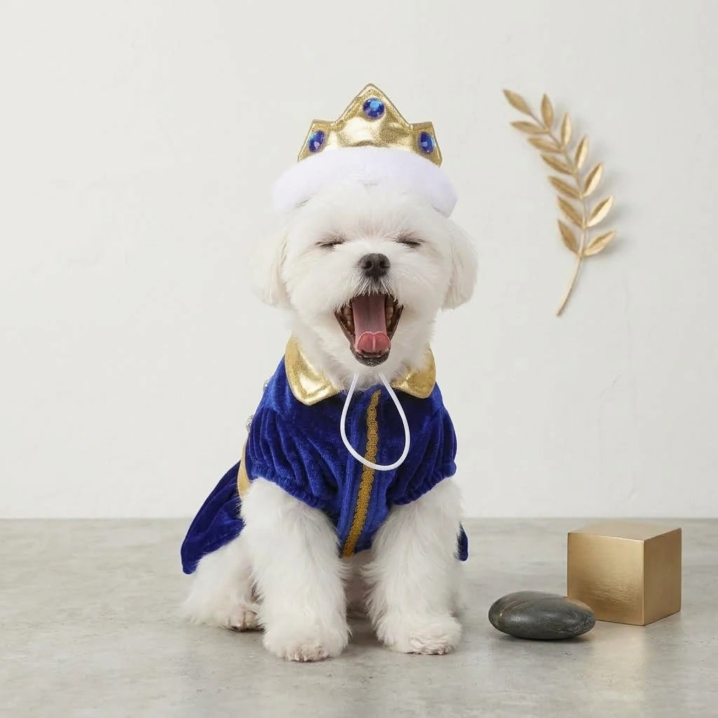 Blue Royal Prince Dog Costume