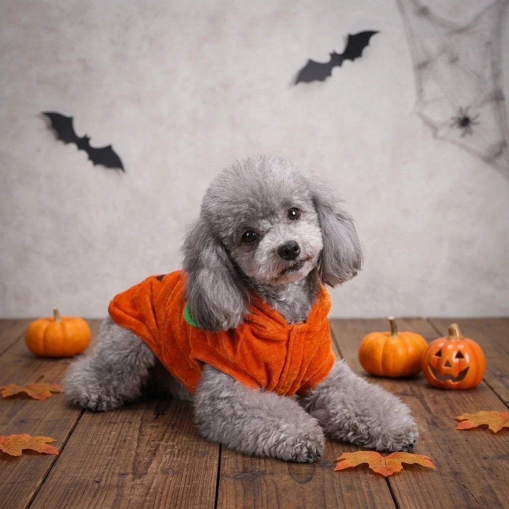 Tamecare Orange Pumpkin Halloween Dog Costume