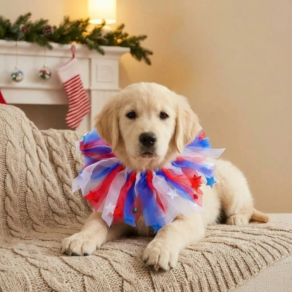Tamecare Red White and Blue Patriotic Dog Collar
