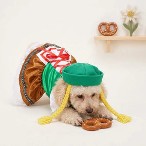Tamecare Green Service Waitress Dog Costume Set