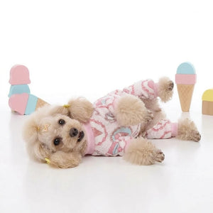 Tamecare Birthday Cake Four-Legged Velour Dog Onesie