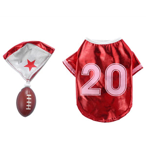 Red Football Cheerleader Dog Costume