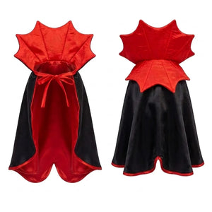 Tamecare Vampire Dog Costume, Black and Red Devil Cape