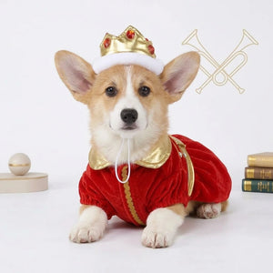 Red Royal King Dog Costume