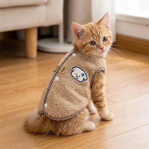 Tamecare Cozy Teddy Bear Cat Vest
