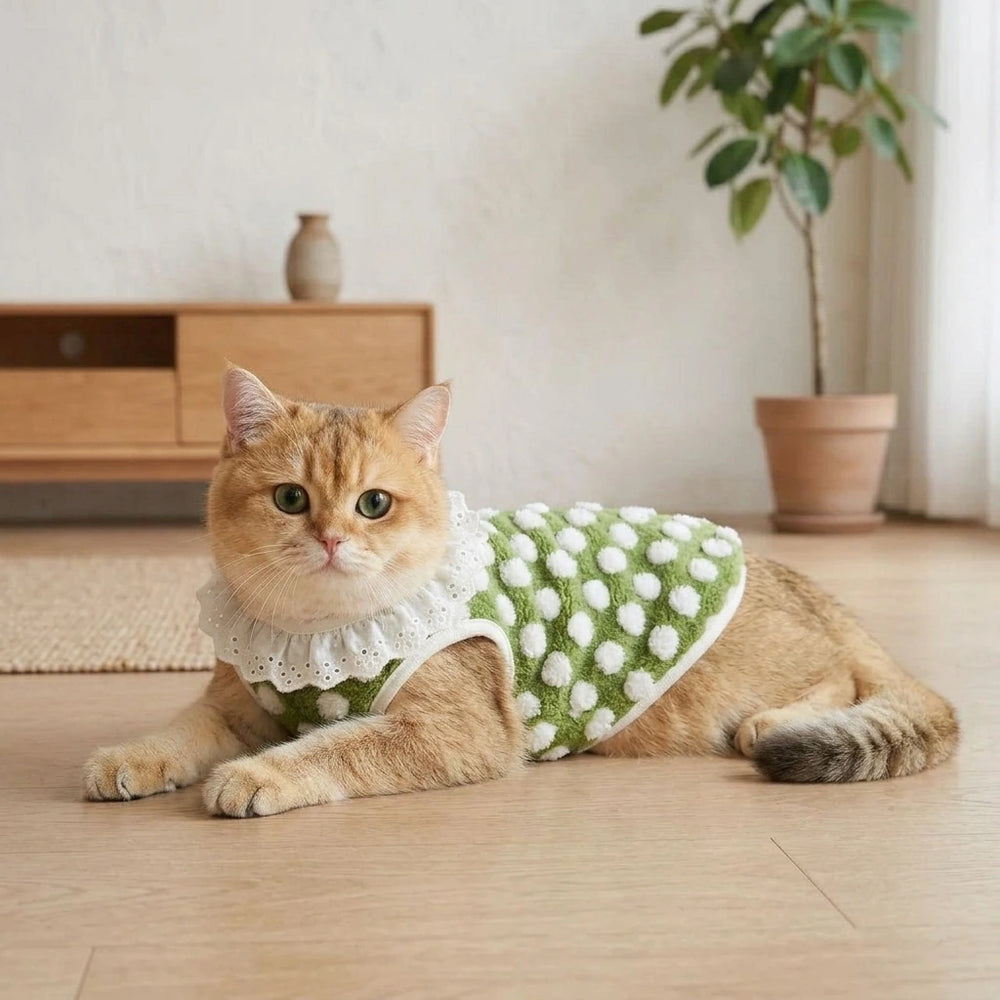Tamecare Green Polka Dot Cat Vest