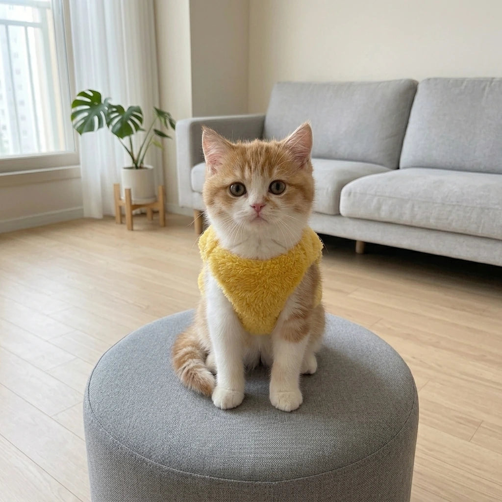 Tamecare Yellow Sherpa Cat Coat