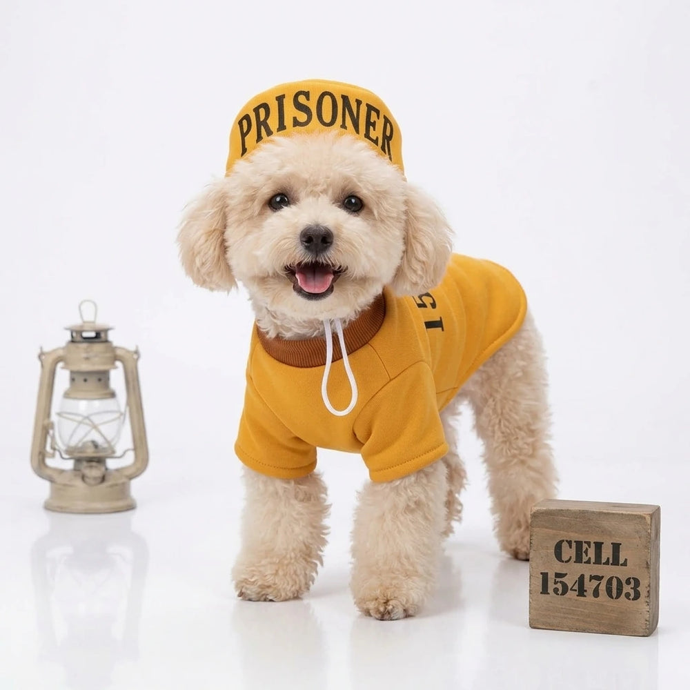 Yellow Prisoner Dog Costume