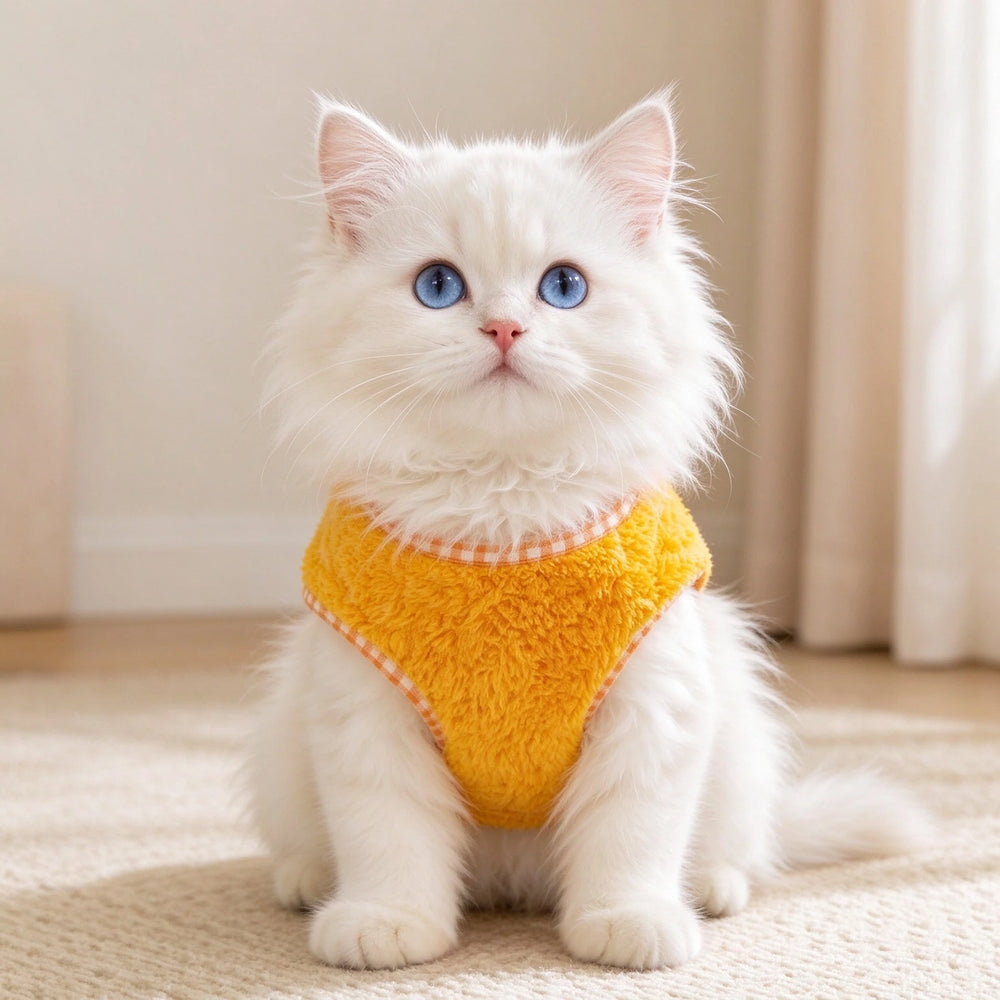 Tamecare Yellow Printed Cat Vest