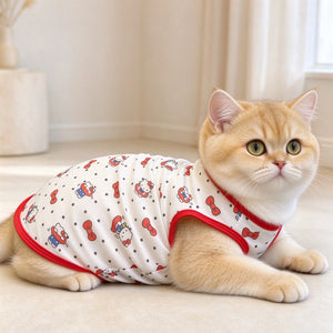 Tamecare Cartoon Print Cat Vest