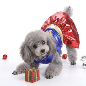 Tamecare Blue and Red Superhero Dog Dress