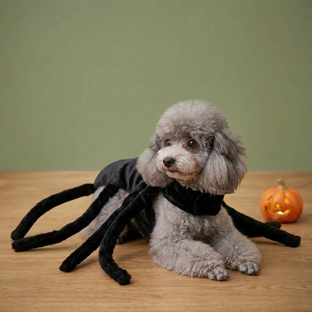 Tamecare Black Spider Halloween Dog Costume