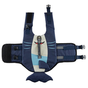 Tamecare Shark Dog Life Jacket Reflective Buoyant Pet Swimming Vest