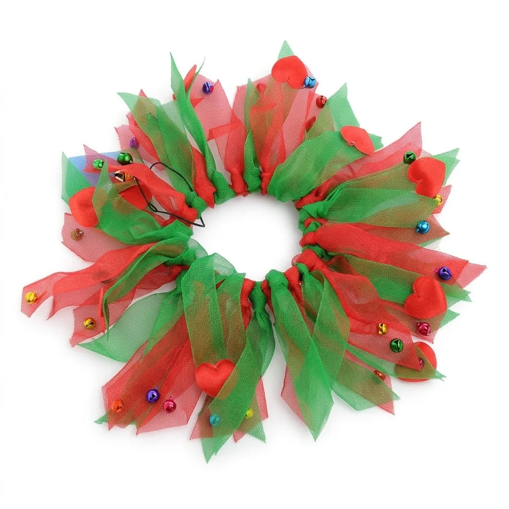 Tamecare Multicolor Christmas Tulle Dog Collar