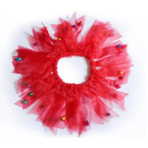 Tamecare Red Christmas Tulle Dog Collar
