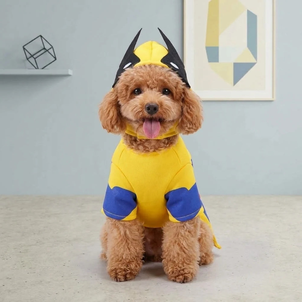 Tamecare Yellow Superhero Dog Hoodie
