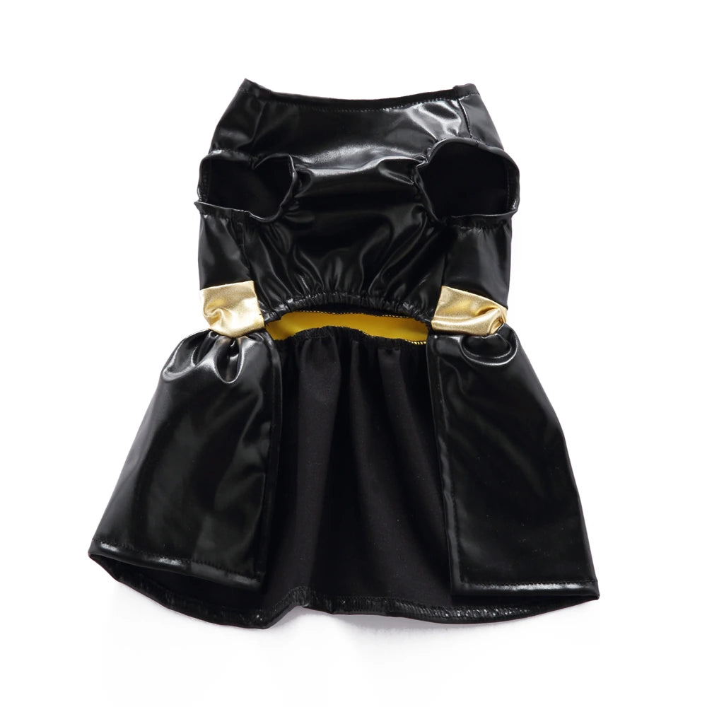Tamecare Black Pumpkin Halloween Dog Dress