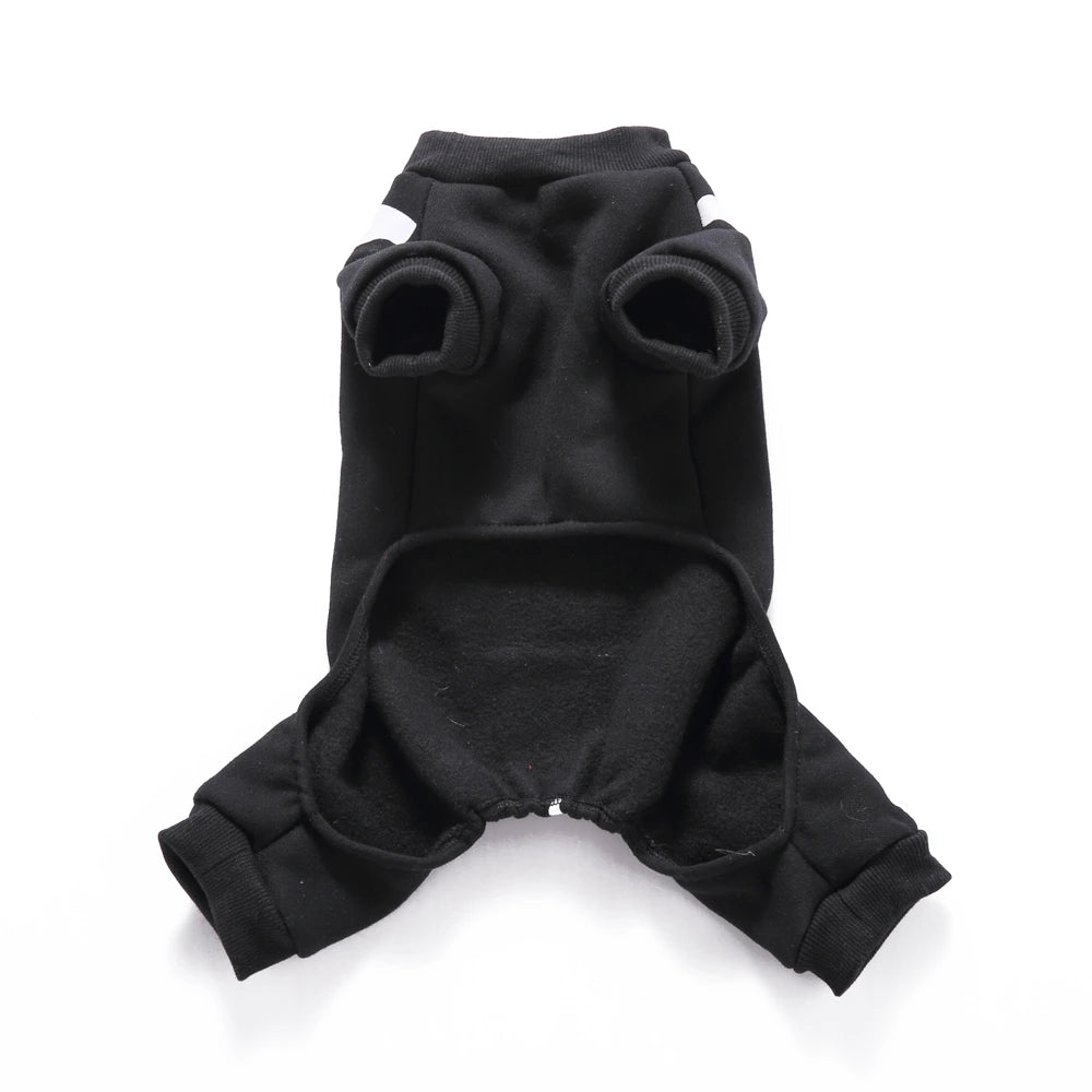 Tamecare Black Skeleton Print Dog Outfit