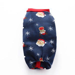 Tamecare Navy Santa and Snowflake Christmas Dog Pajamas