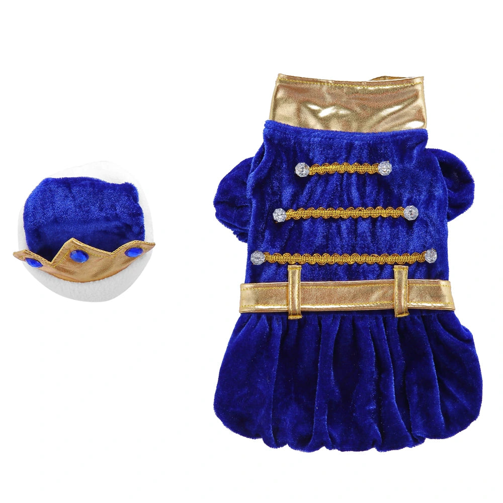 Blue Royal Prince Dog Costume